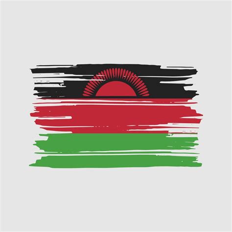 Malawi Flag Brush Vector. National Flag Design 11428831 Vector Art at ...