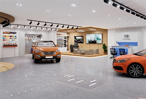 ArtStation - Hyundai Showroom Interior - 3D Visualization