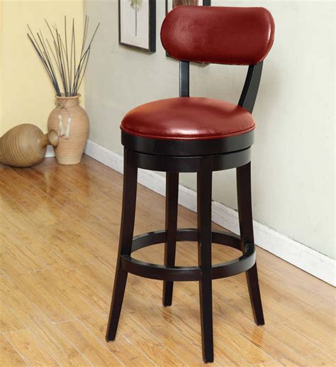 Roxy 26in. Swivel Barstool in Red Bicast Leather - Contemporary - Bar Stools And Counter Stools ...