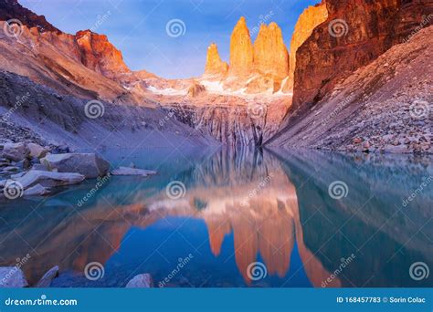 Torres Del Paine National Park, Chile Stock Image - Image of cliff ...