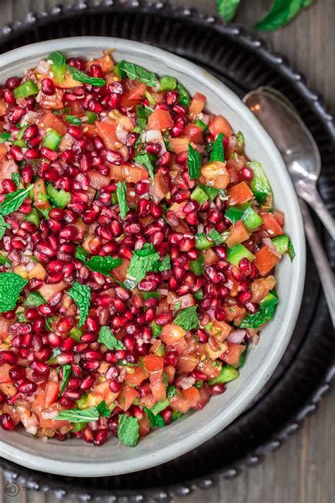 Mediterranean Pomegranate Tomato Salad Recipe | The Mediterranean Dish