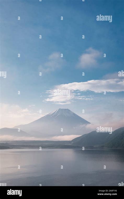 Mt. Fuji over Lake Motosu Stock Photo - Alamy