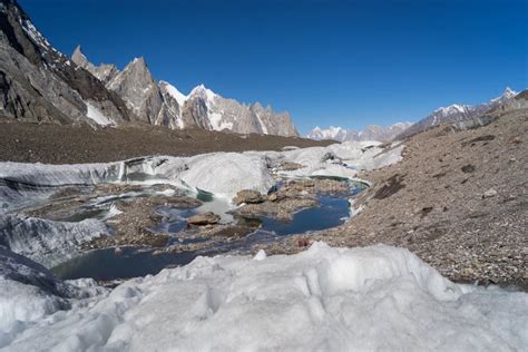 Karakoram Mountains Landscape at K2 Trekking Region, Pakistan Stock Photo - Image of detail ...