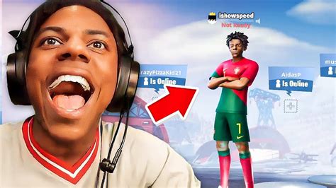 iShowSpeed Reacts To Being Added In FORTNITE - YouTube