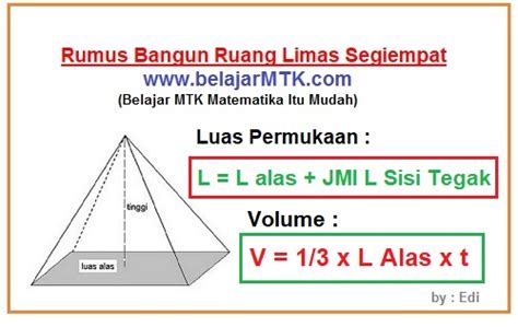 rumus luas limas trapesium - Anne Hudson