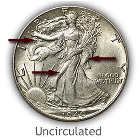 Grading Walking Liberty Half Dollars | How to Video-Images-Descriptions