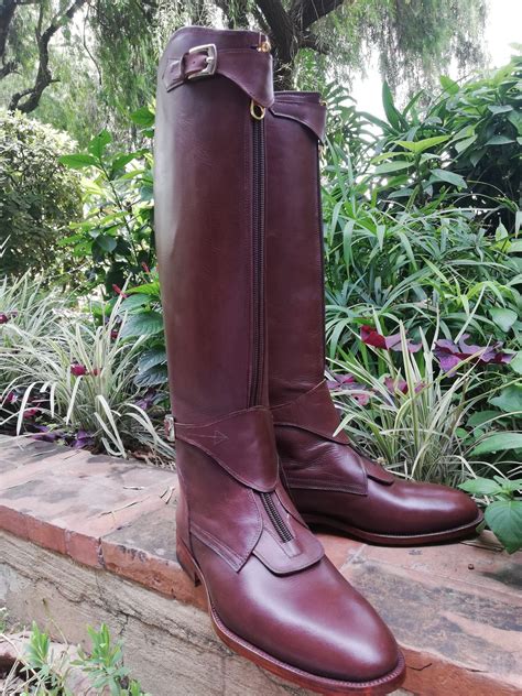 Brown Handmade Tall Leather Riding Boots Men Boots for Horse Riding ...