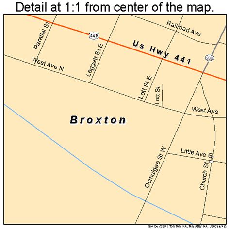 Broxton Georgia Street Map 1311504