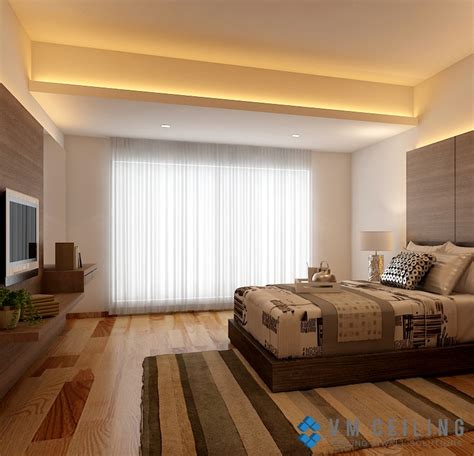 Bedroom False Ceiling & Cove Lighting Singapore Landed House - Punggol ...