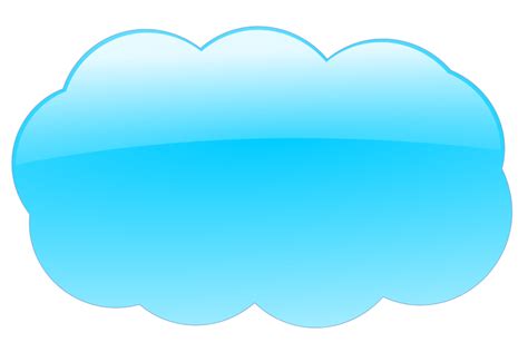 Cloud clip art blue color - WikiClipArt