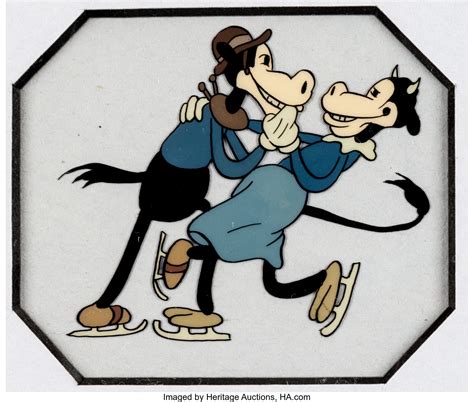 On Ice Clarabelle Cow and Horace Horsecollar Production Cel (Walt | Lot ...