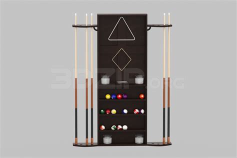 499. Download Free Billiard Accessories Wall Storage Rack Model By ...