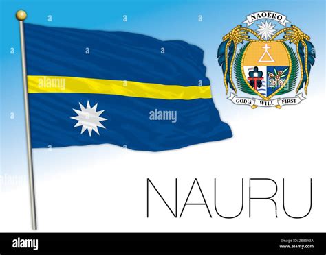 The flag of nauru Stock Vector Images - Alamy