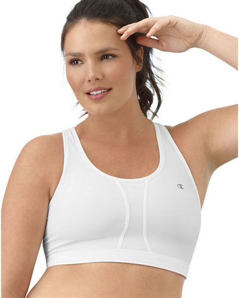 Champion 6632 Womens Plus Compression Sports Bra - ApparelnBags.com