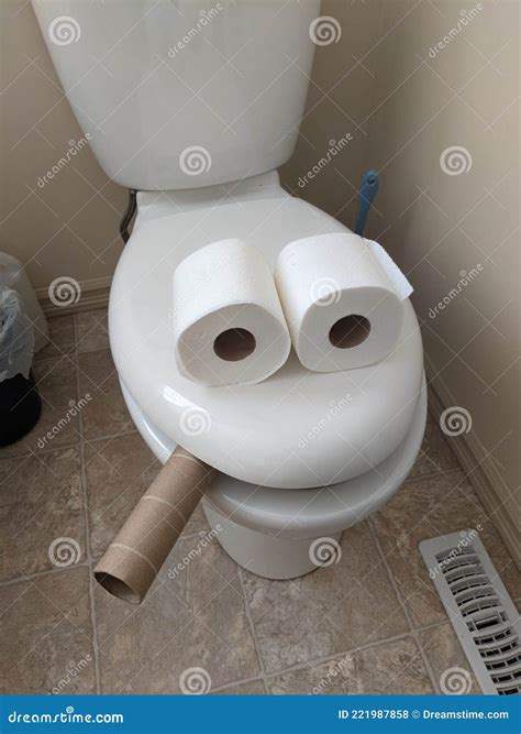 Funny Prank: Toilet is Smoking Stock Photo - Image of family, toilet: 221987858