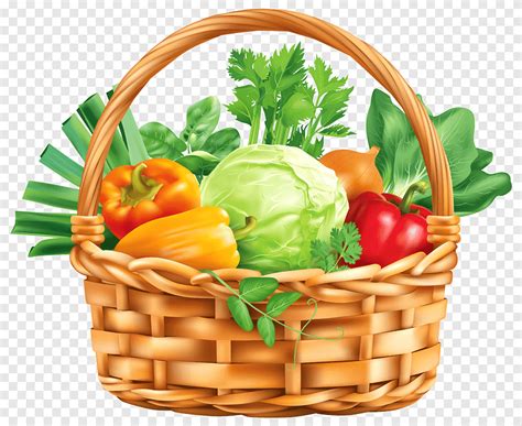 Multicolored vegetables with basket illustration, Vegetable Basket Fruit, Vegitable Basket ...