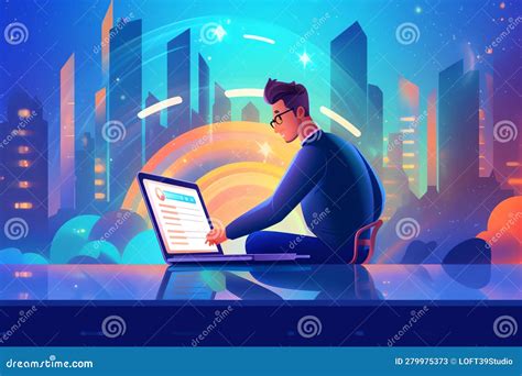 Generative AI Male Character Office Worker- Stock Illustration - Illustration of office ...