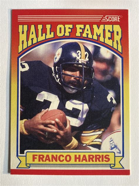 Mavin | 1990 SCORE HALL OF FAMERS # 595 FRANCO HARRIS , STEELERS