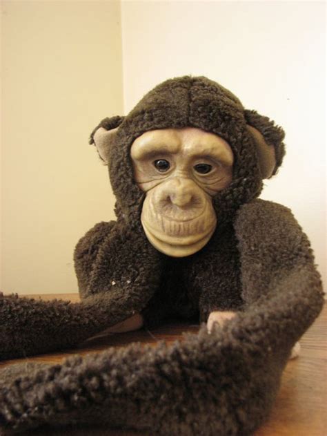 Electronic Toys: Vintage Monkey Puppet 1980s stuffed toy by GrannyTripsAgain, $30.00