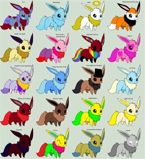 Song Based Eevee adopts 11 open by AdoptablesofDawn on DeviantArt