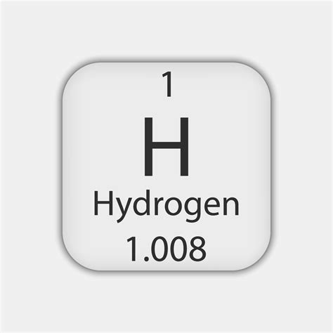 Hydrogen symbol. Chemical element of the periodic table. Vector illustration. 12992795 Vector ...