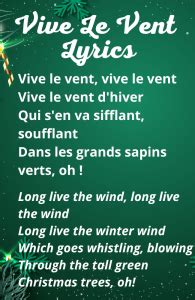 Vive Le Vent (Jingle Bells) French Lyrics & Translation