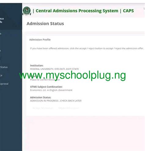 FUOYE Begins Uploading Of Admission List On JAMB CAPS | MySchoolPlug