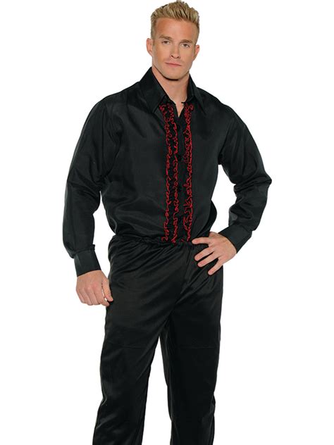 Black Mens Tuxedo Shirt