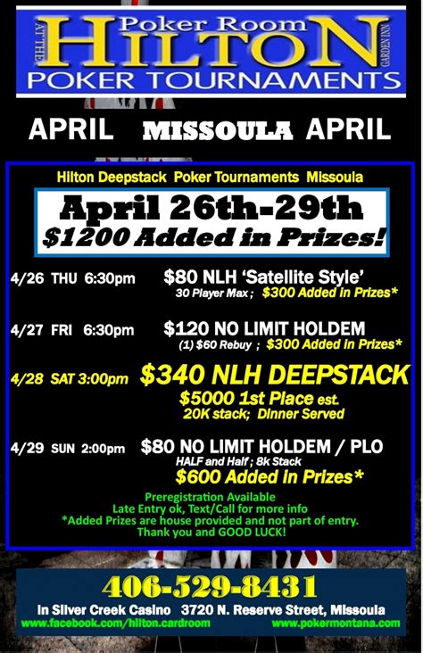 Poker Tournaments Missoula Mt