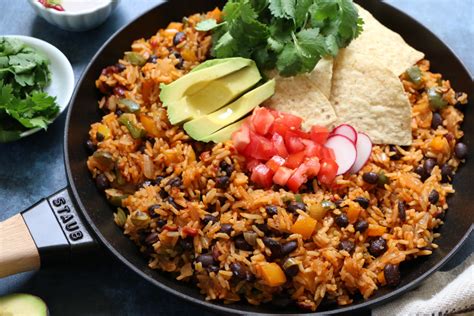 Rustic Mexican Rice and Beans Skillet Dinner • Hip Foodie Mom