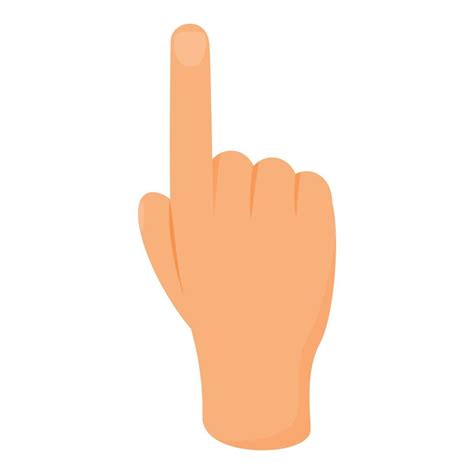 One finger hand gesture icon, cartoon style 14385092 Vector Art at Vecteezy