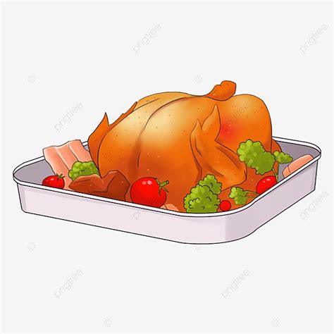 Turkey Dinner PNG Transparent, Thanksgiving Turkey Dinner Cartoon Elements, Thanksgiving ...