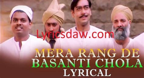 Udit Narayan Mera Rang De Basanti Chola Lyrics With Video - 23rd March 1931: Shaheed | 2002 Song