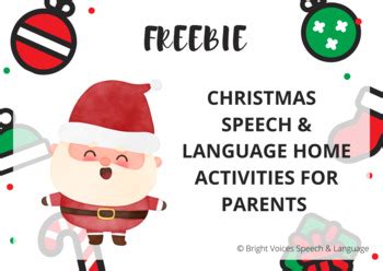 Christmas Speech & Language Handout for Parents by Bright Voices SLP