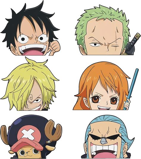 Amazon.com: Anime Car Decals for One_Piece, 6 PCS Anime Car Stickers for Luffy_Zoro_Nami_Sanji ...