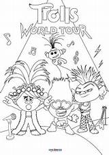 Free Printable Trolls World Tour Coloring Pages For Kids sketch template