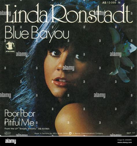 Vintage vinyl record cover - Ronstadt, Linda - Blue Bayou - 1977 Stock Photo - Alamy