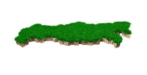 Russia Map soil land geology cross section with green grass and Rock ground texture 3d ...