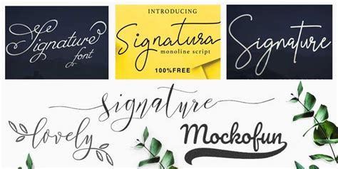 (FREE) Signature Fonts - MockoFUN