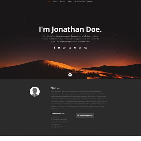 25 Professional HTML & CSS Resume Templates for Free Download (and Premium) - Super Dev Resources