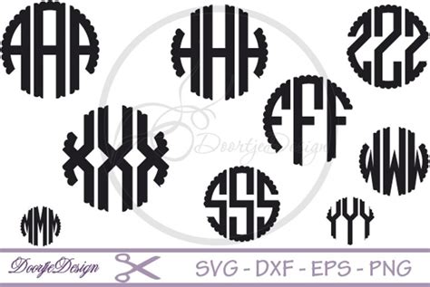 Scalloped Circle font SVG (44502)