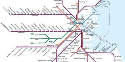 Boston train map - Boston train station map (United States of America)