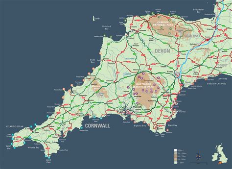 Map of the Viewpoint locations in Adam Burton’s Photographing Cornwall and Devon © fotovue – fotoVUE