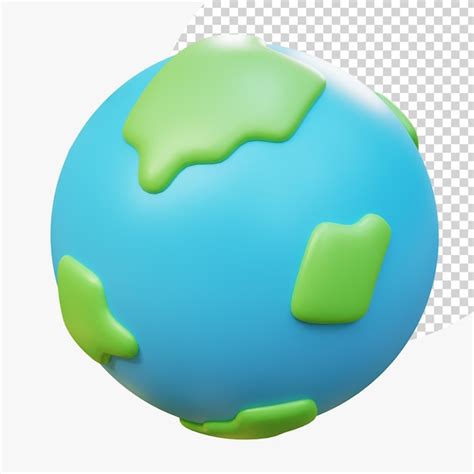 Premium PSD | 3d cartoon planet earth ecological water day or world ...