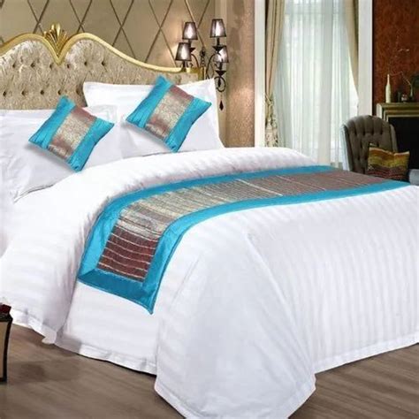 White Embroidered Hotel Cotton Bed Sheet at Rs 550/piece in Karur | ID ...