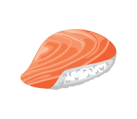 sushi salmon rice 10423890 Vector Art at Vecteezy