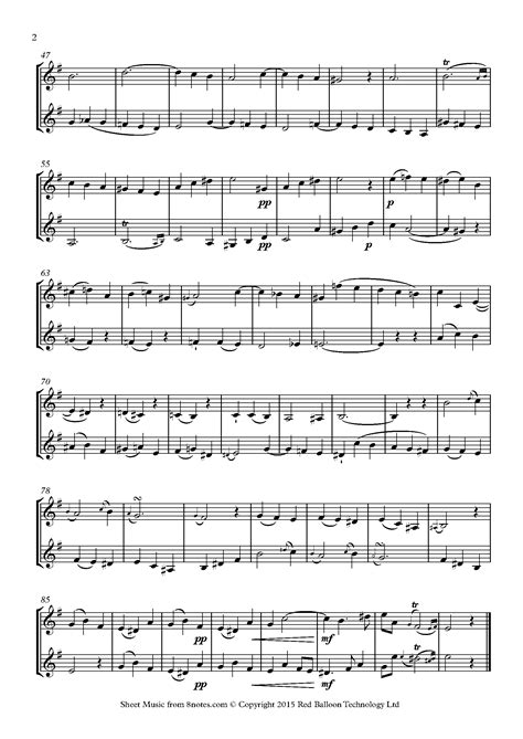 Bach - Three Duets No. 2 Sheet music for Trumpet Duet - 8notes.com