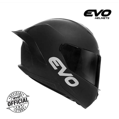 EVO XR-03 Matte Black Full Face Single Visor Helmet with Free Clear Lens | Shopee Philippines