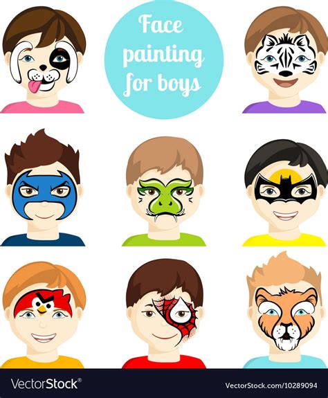 Face painting 2 Royalty Free Vector Image - VectorStock