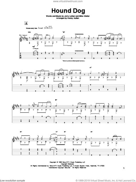 Stoller - Hound Dog sheet music for guitar solo [download]